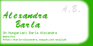 alexandra barla business card